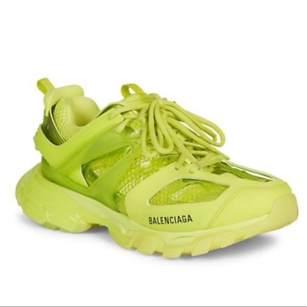 Lime Green Balenciaga
Track Clearsole Leather-Free Sneakers